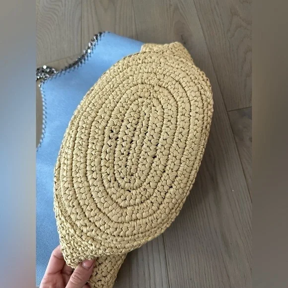 Stella McCartney Falabella Rafia Tote Blue - Picture 6 of 9